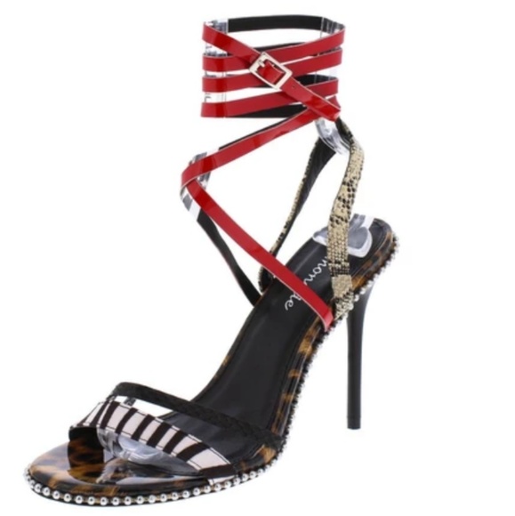 🩸HOST PICK🩸Mix & Match 🦓Animal Print Safari Strappy Sexy Heels - Picture 2 of 3